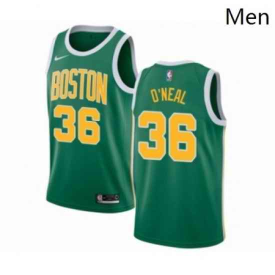 Mens Nike Boston Celtics 36 Shaquille ONeal Green Swingman Jersey Earned Editi